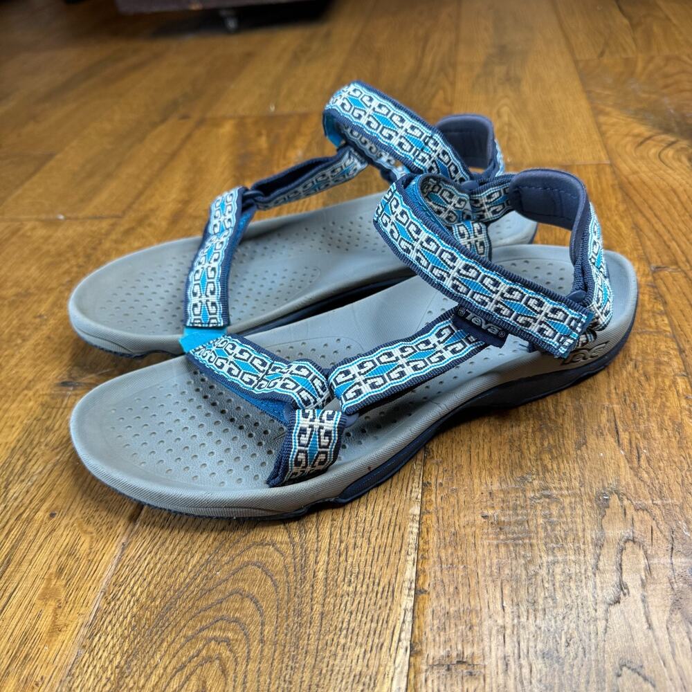 Teva Hurricane Sandals Womens US 9 Blue Grey Strappy Hiking Beach S/N6577